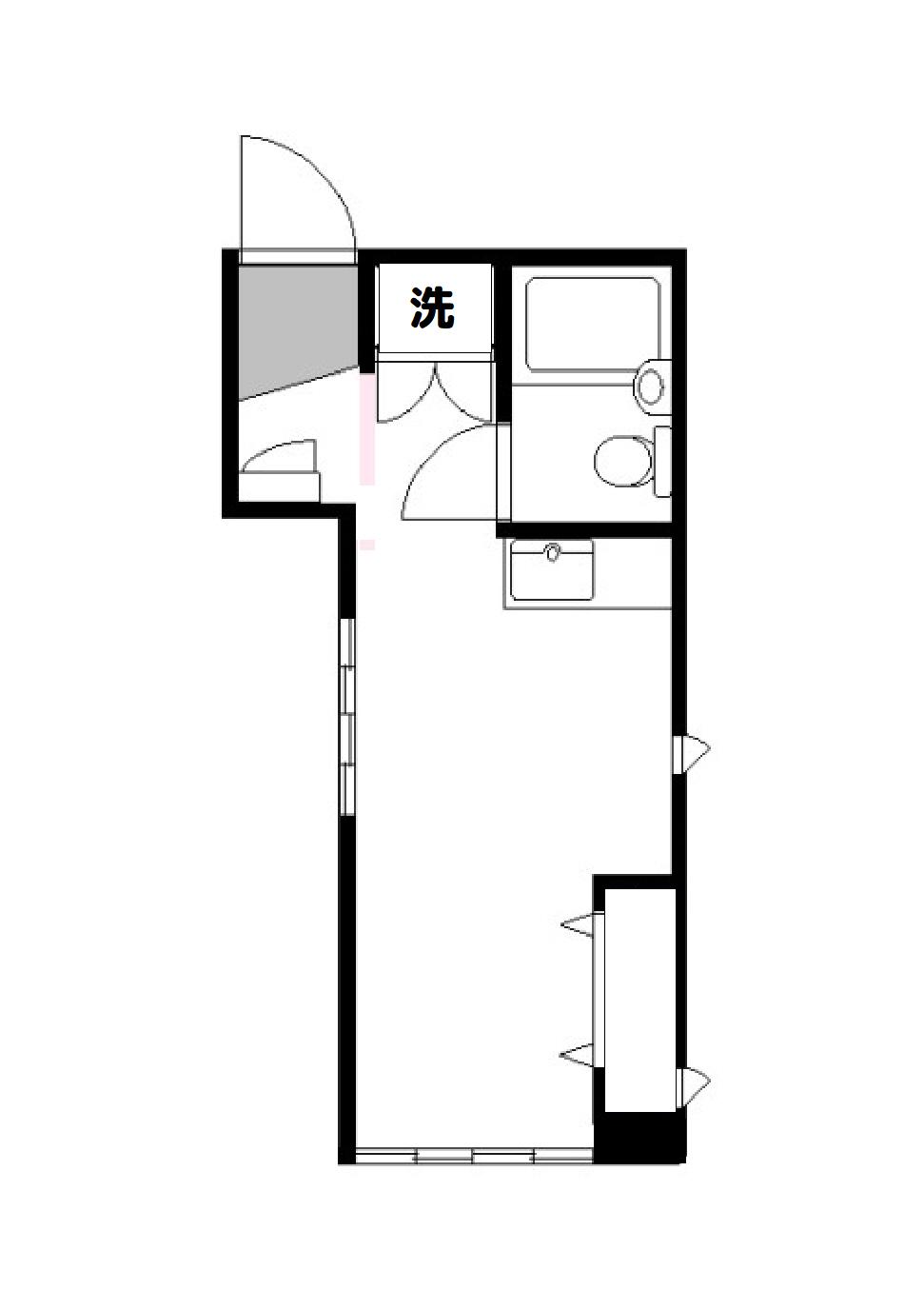 ITマンション(1K/1階)の間取り写真