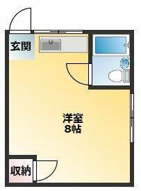 文京アームス(ワンルーム/2階)の間取り写真
