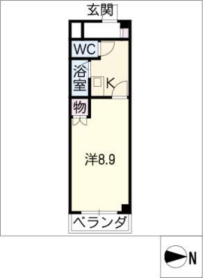 エムメゾン奥田(1K/2階)の間取り写真