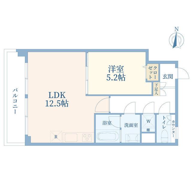 モナーク三軒茶屋(1LDK/4階)の間取り写真