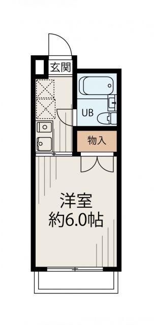 フラワーハイツC(1K/1階)の間取り写真
