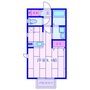 アコルデ反町(ワンルーム/2階)の間取り写真