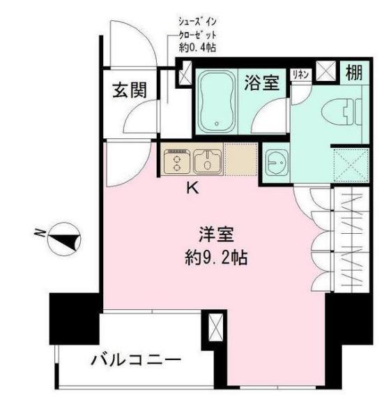 ザ・パークワンズ 千代田佐久間町(ワンルーム/7階)の間取り写真