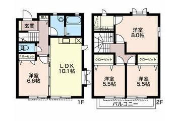 グレイシャス ナガラ(4LDK/1階)の間取り写真