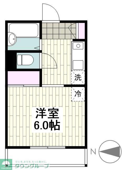 ヘーベルメゾン21A(1K/3階)の間取り写真