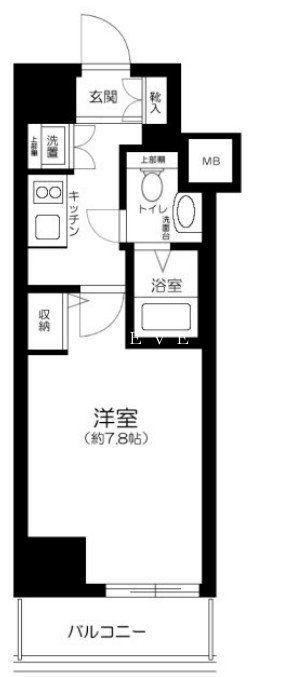 レオーネ清住白河(1K/2階)の間取り写真