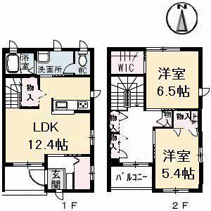 シャーメゾン アイサイト B棟(2LDK/1階)の間取り写真