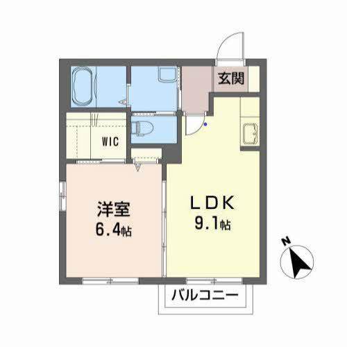 コーポブルージュ(1LDK/2階)の間取り写真