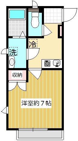 コモド狭山ヶ丘(1K/2階)の間取り写真