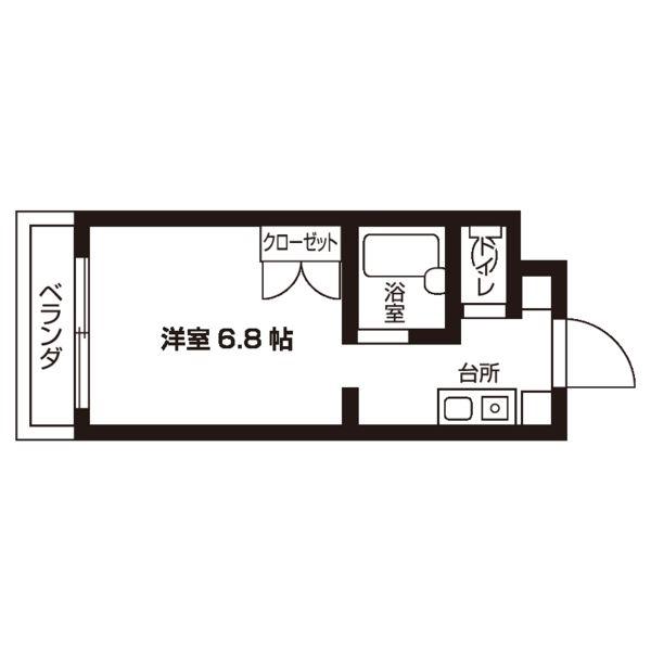 グランデール瑞穂(1K/2階)の間取り写真