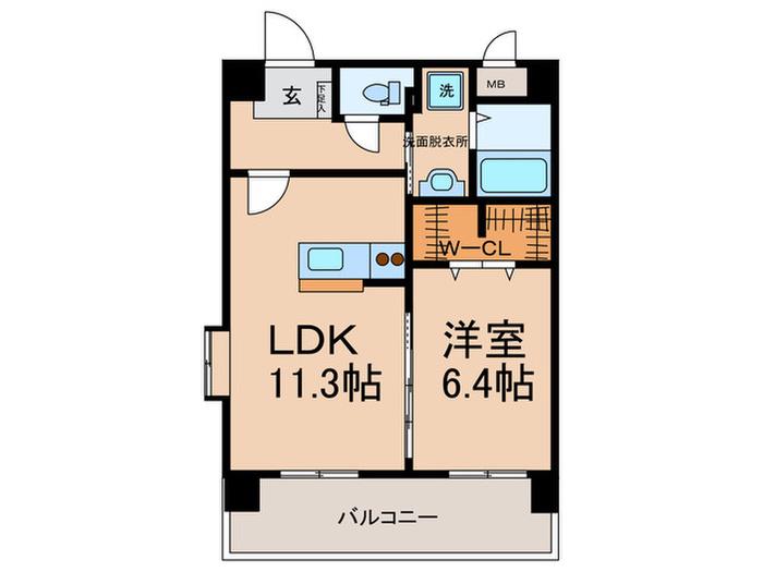 プレミールベガ(1LDK/7階)の間取り写真