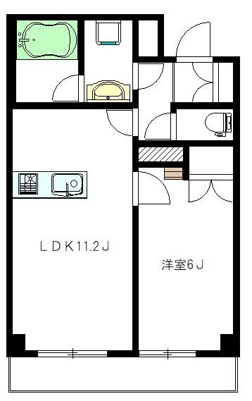 エアリーズ中野(1LDK/3階)の間取り写真