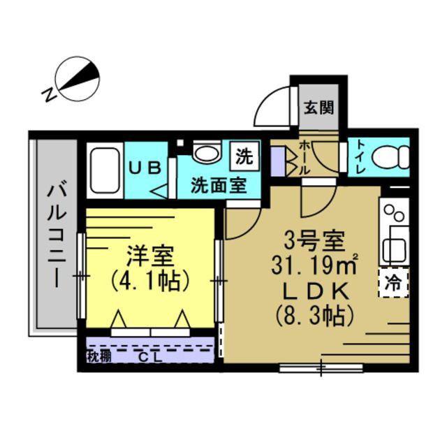 MJ松戸(1LDK/1階)の間取り写真