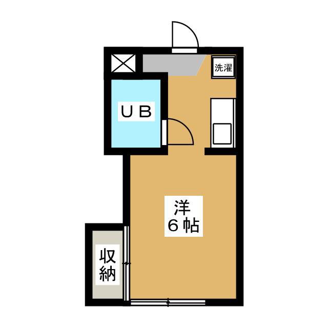 グリーンハイム(ワンルーム/1階)の間取り写真