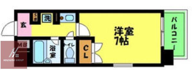 エスリード新大阪第8(1K/5階)の間取り写真