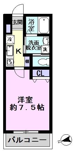 ヒューマンパレス南流山IX(1K/3階)の間取り写真