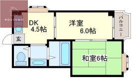 グランドハイツ正覚寺(2DK/4階)の間取り写真