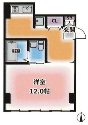 田村ビル(1K/3階)の間取り写真