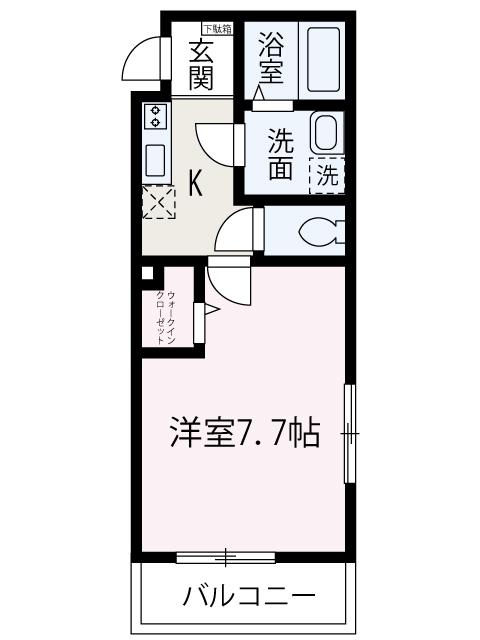 COSMO GRACE(1K/2階)の間取り写真