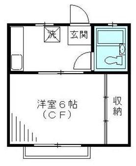 グリーンタウン緑町A棟(1K/1階)の間取り写真