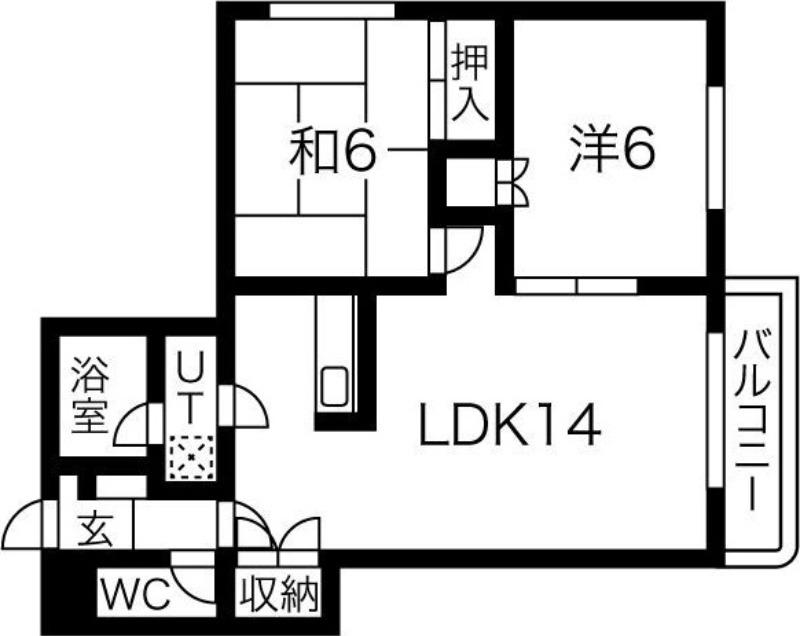 パストラル元町(2LDK/2階)の間取り写真