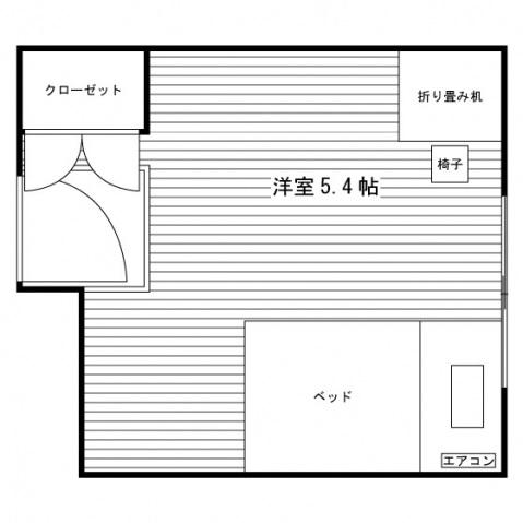 シェアリエットS東小金井(ワンルーム/2階)の間取り写真
