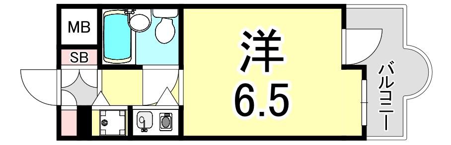 MIZUKI夙川(ワンルーム/2階)の間取り写真
