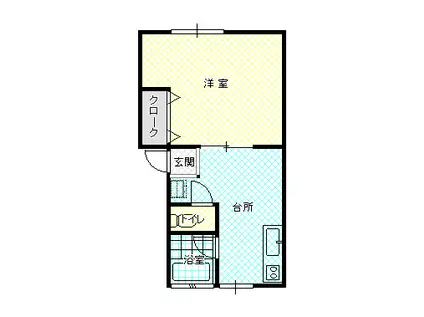 メゾン ミウ(1K/1階)の間取り写真