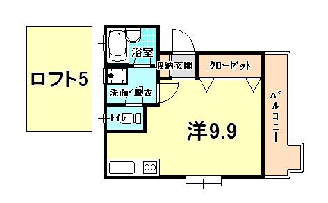エトワール寺田(ワンルーム/4階)の間取り写真