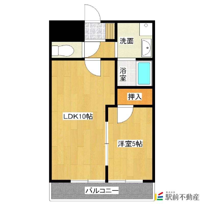 カーサヴェルデ宮ノ陣(1LDK/2階)の間取り写真