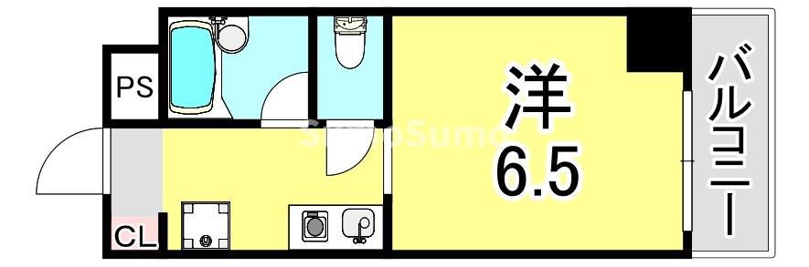 リヴァージュ須磨(1K/3階)の間取り写真