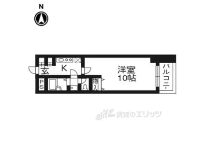 河原町御池竹内ビルディング(1K/8階)の間取り写真