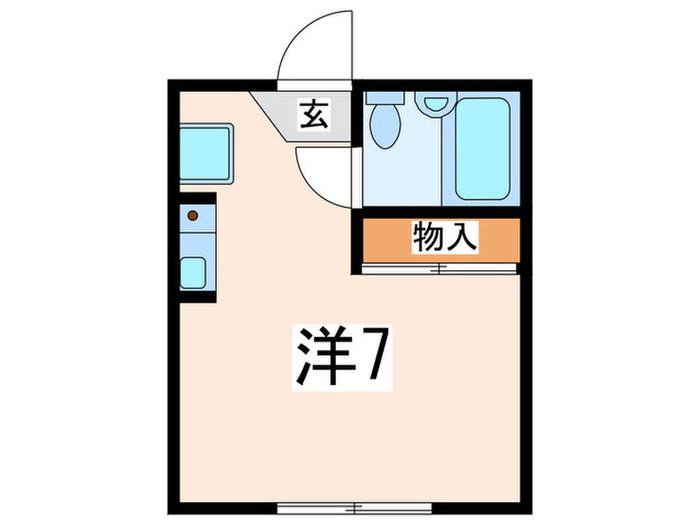 ヴィラ・ウィード(ワンルーム/1階)の間取り写真