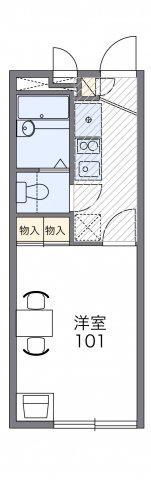レオパレスねいし2(1K/2階)の間取り写真