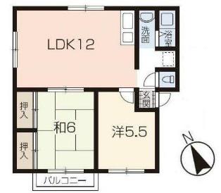 ラ フォーレ ヒロ(2LDK/2階)の間取り写真