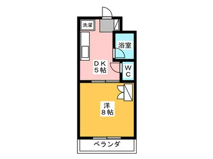 マンションA&R(1DK/2階)の間取り写真