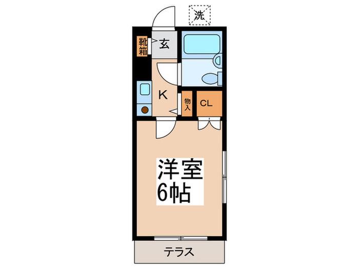 タウンハウス(1K/1階)の間取り写真