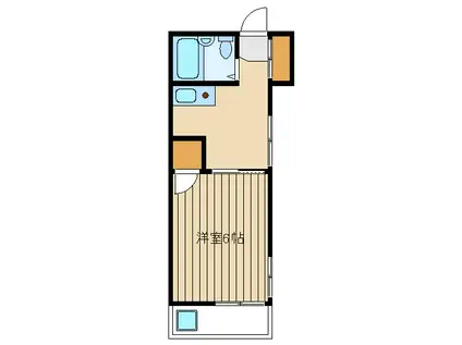 ハウス秀(1K/2階)の間取り写真