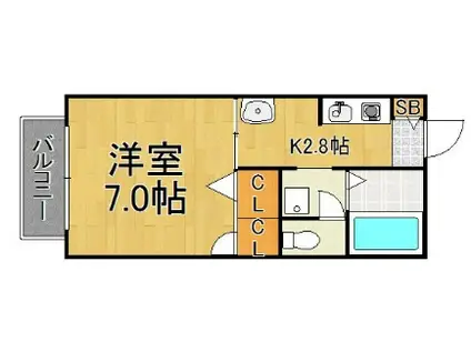 MYハイツ(1K/2階)の間取り写真