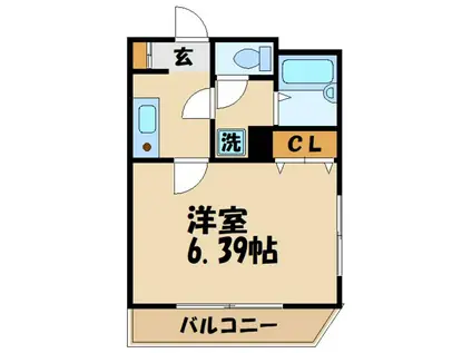 メゾンドエイト(1K/3階)の間取り写真