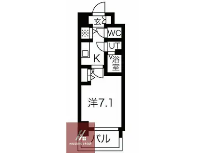 クレストタップ京橋(1K/8階)の間取り写真