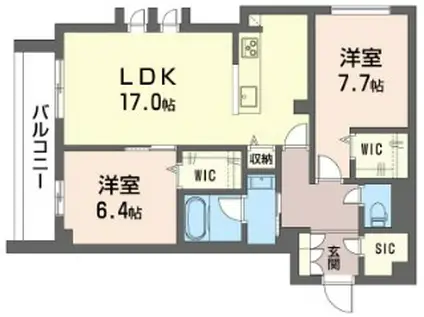 WTB大塚(2LDK/2階)の間取り写真