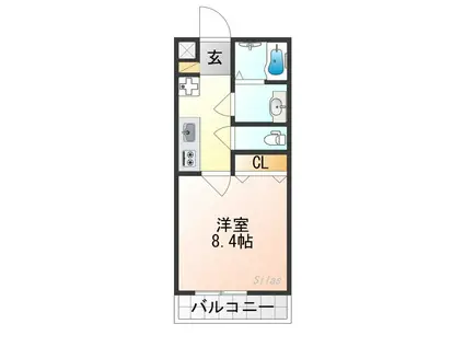 コモン・スペース藤森(1K/3階)の間取り写真