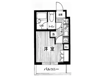 ヴィーブ横浜白楽壱番館(1K/4階)の間取り写真