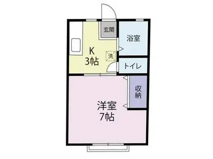 シティアルカディア(1K/1階)の間取り写真