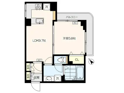 豊玉サンライトマンション(1LDK/4階)の間取り写真