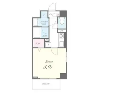 マックス(1K/3階)の間取り写真