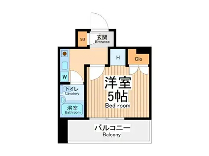 パールシティ川崎(1K/7階)の間取り写真