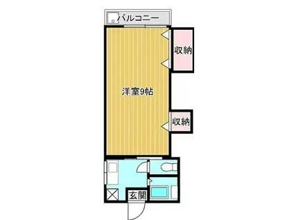 グリーンハイツ(1K/1階)の間取り写真