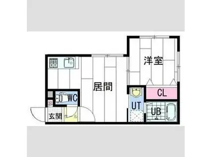 リデーレ豊平(1LDK/1階)の間取り写真